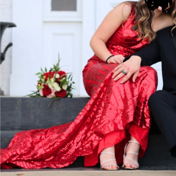 Red Prom Gown - Picture 2 of 3